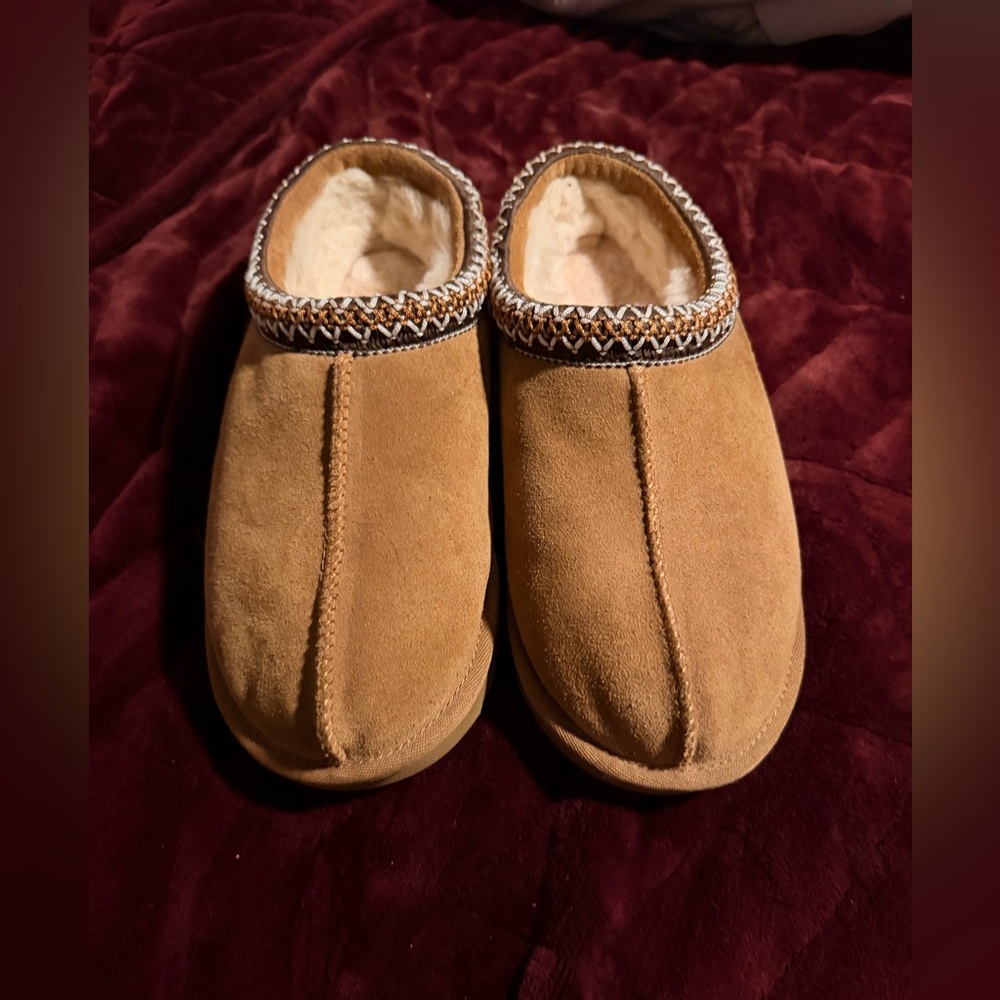 UGG Chestnut Suede Cozy Lined Slipper Clog